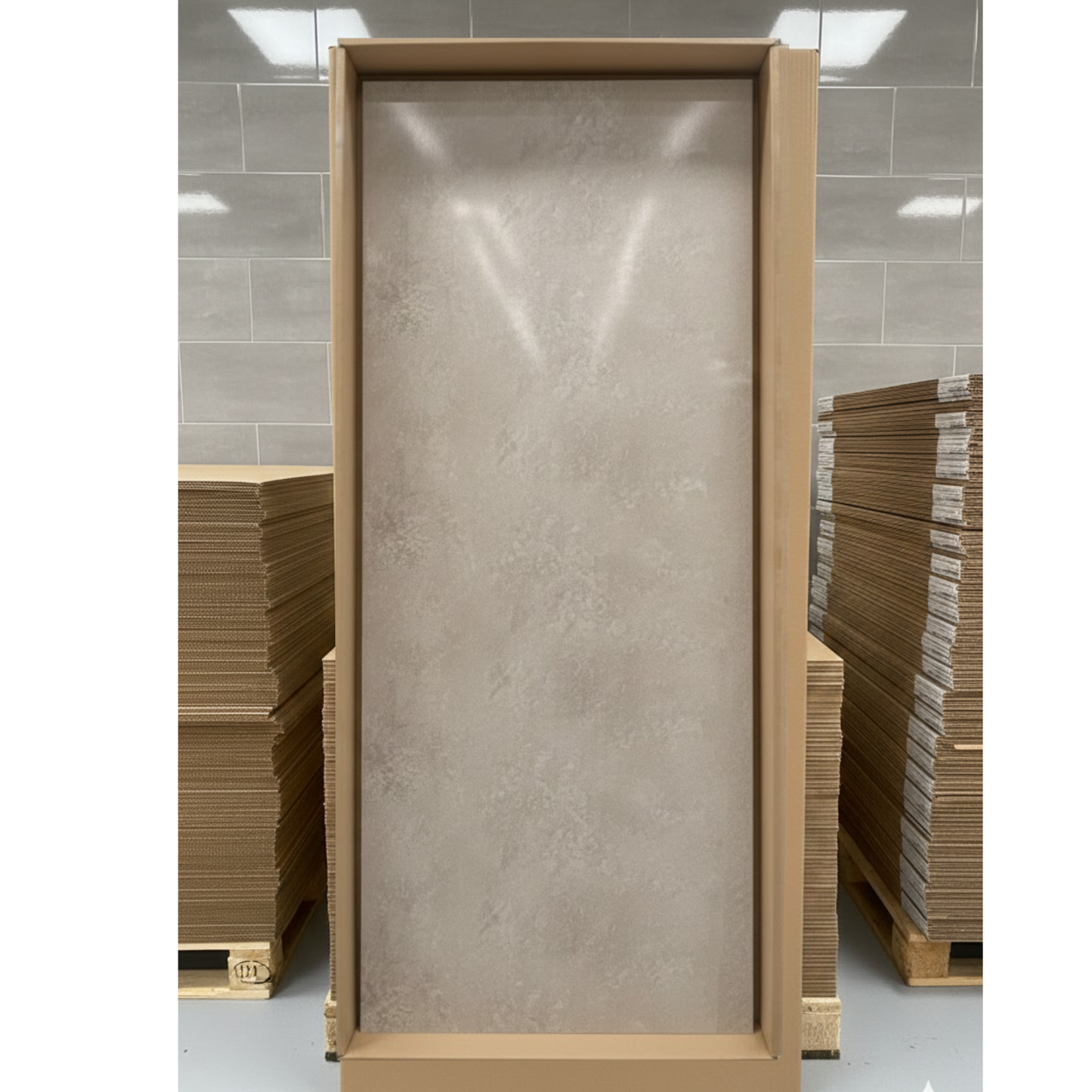 10mm Concrete Beige Matte PVC Shower Panel | 1000mm x 2400mm | Waterproof Wall Cladding