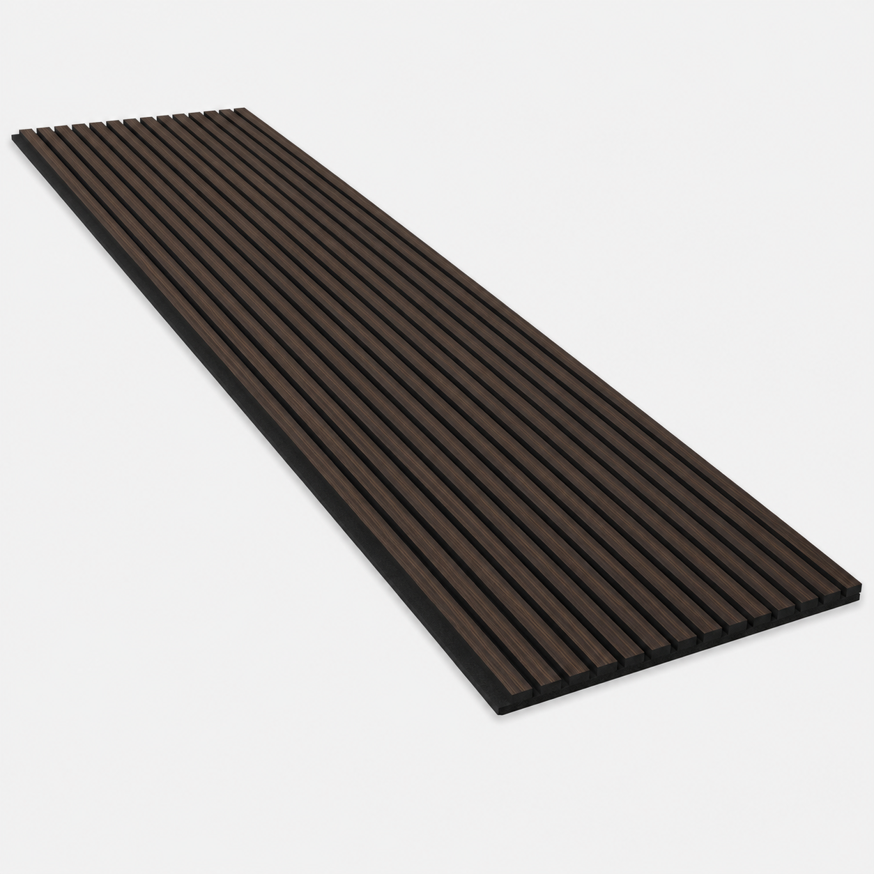 Dark Smoke Oak Acoustic Wall Panel | 2400×600mm | Real Wood Veneer
