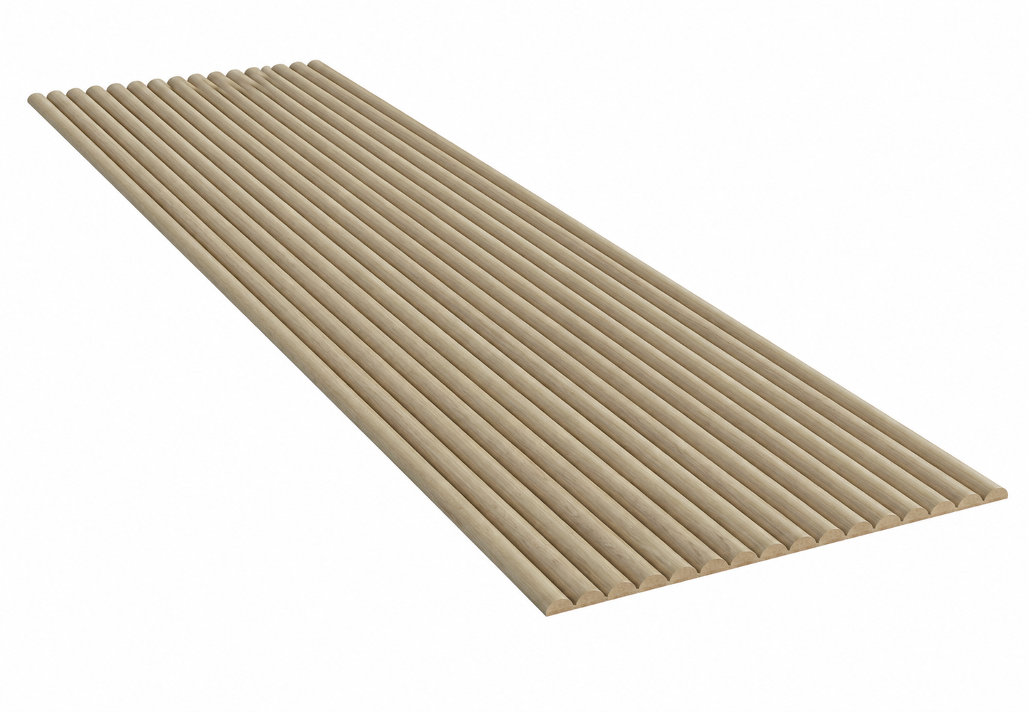 Half Round Natural Oak Acoustic Wall Panel | 2400×600mm
