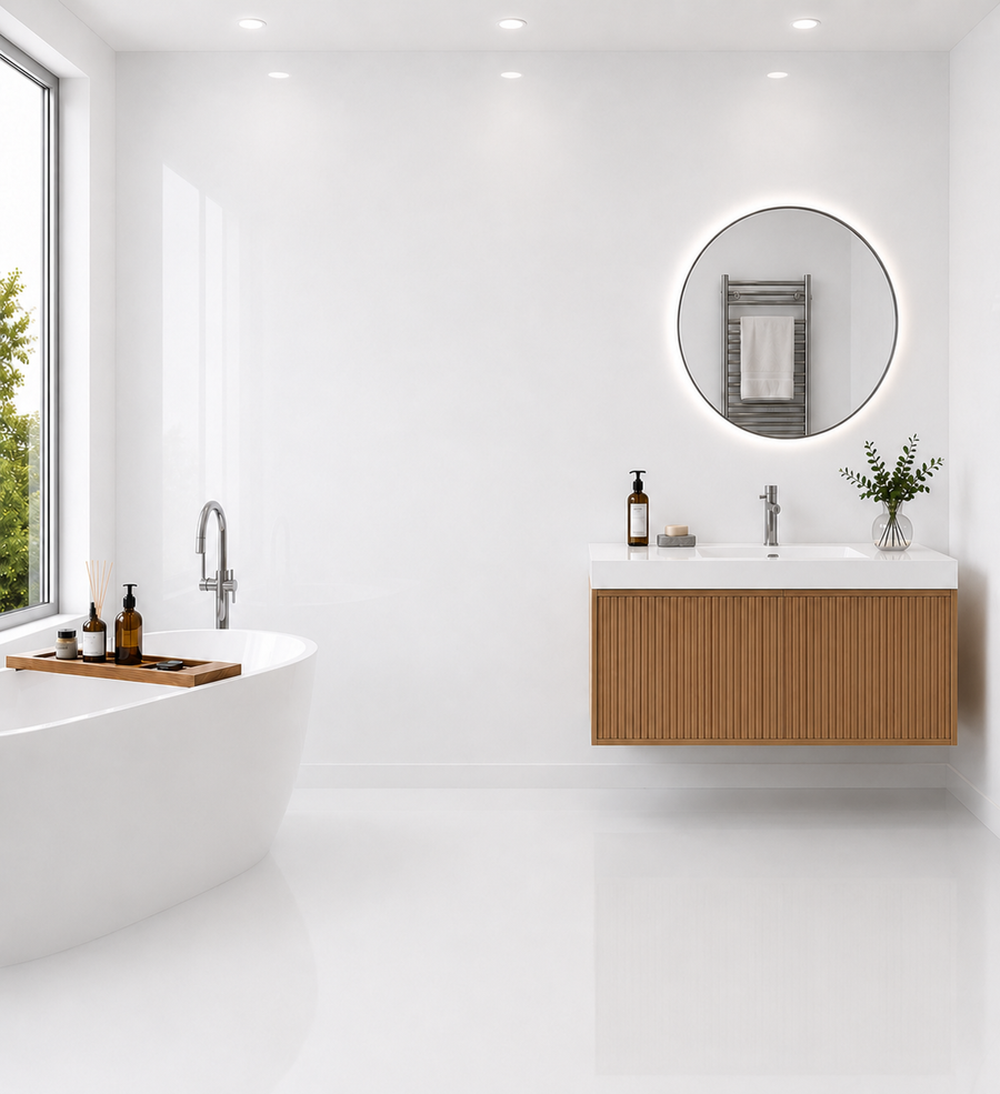 White Gloss PVC bathroom wall panel