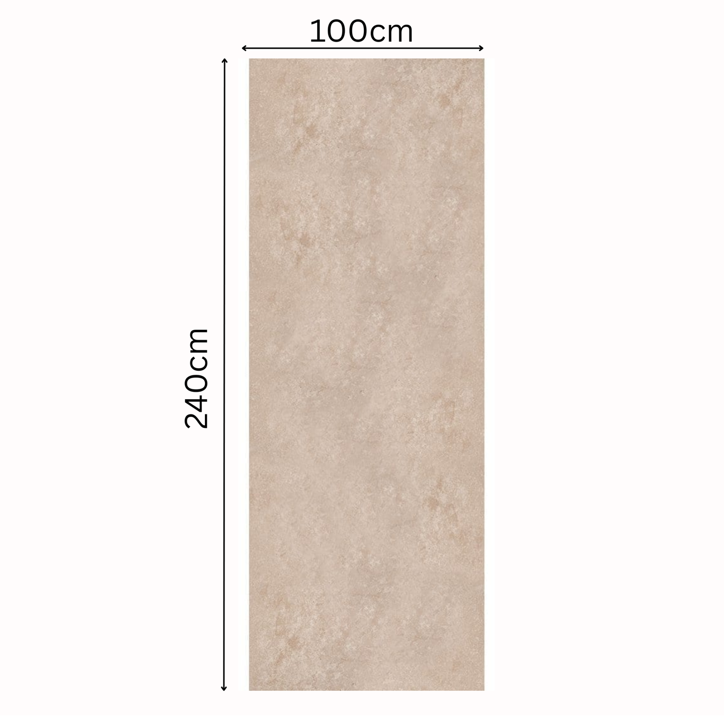 10mm Concrete Beige Matte PVC Shower Panel | 1000mm x 2400mm | Waterproof Wall Cladding