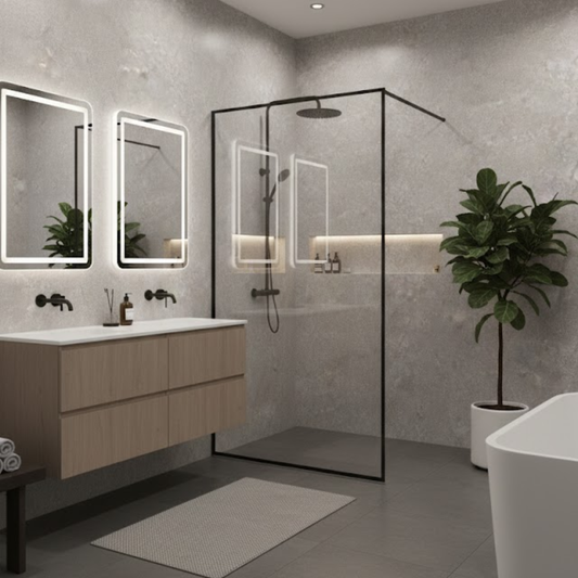 10mm Grey Concrete Marble Matt | 1000mm x 2400mm | Waterproof Wall Cladding