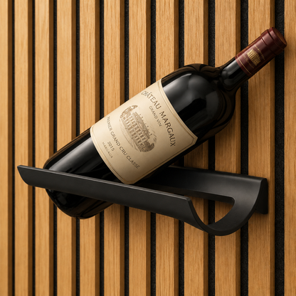 Acoustic Wall Panel Wine Rack - Wooden - 270mm