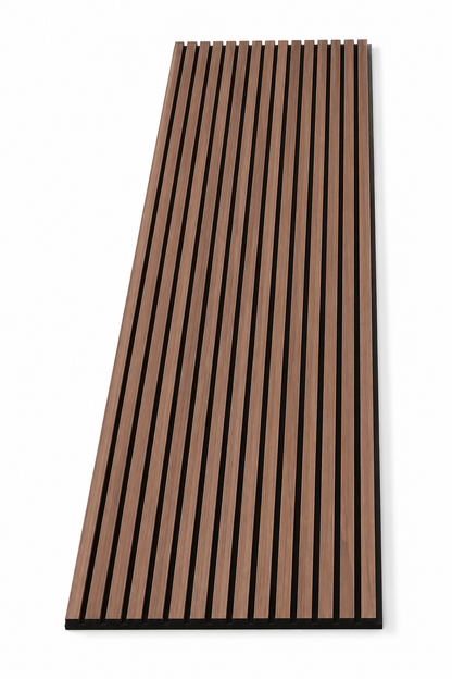 Walnut Acoustic Wall Panel | 2400×600mm | Real Wood Veneer