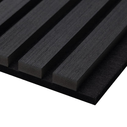 Acoustic slat wall panel sample - finish detail