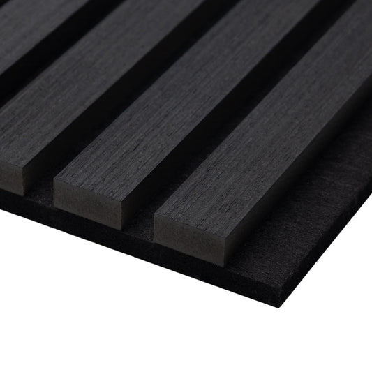 Acoustic slat wall panel sample - finish detail