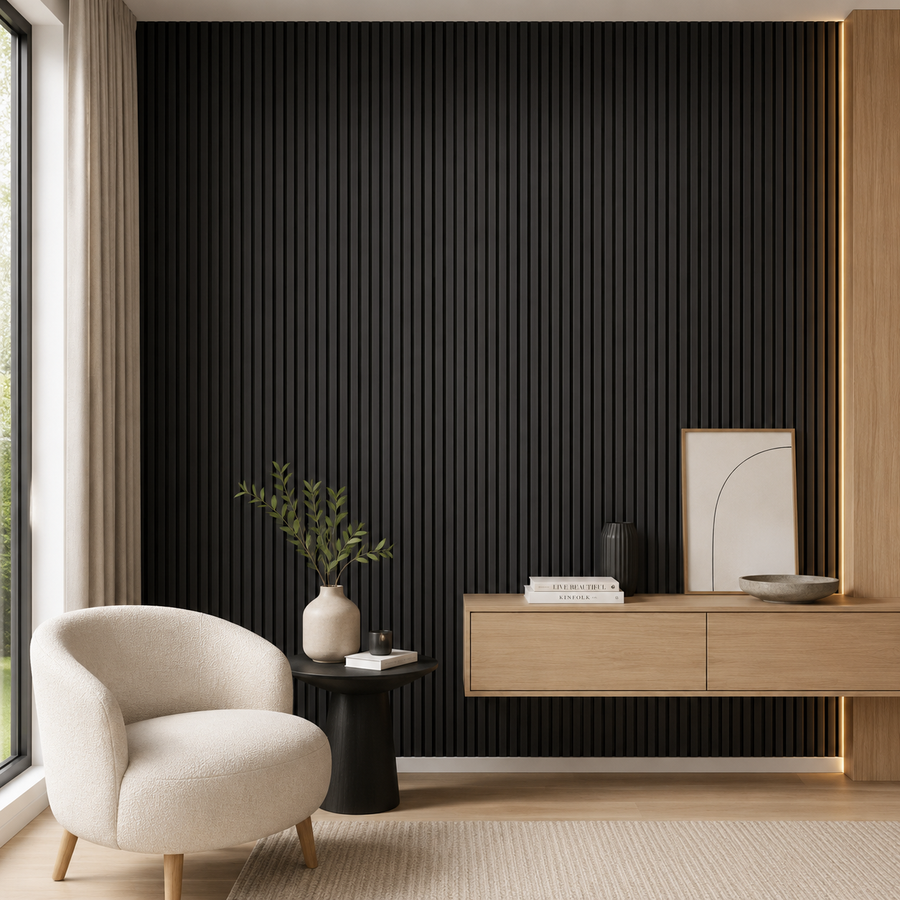 Black Oak acoustic wall panel
