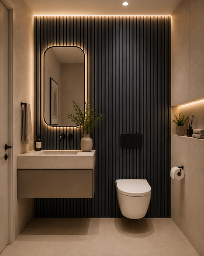 Acoustic Wall Panel | Black Oak | 2400mm x 600mm x 21mm | 1.44m² | Single Panel