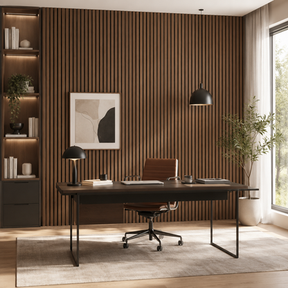 Smoked Oak Acoustic Wall Panel Twin Pack | 2400×600mm | 2 Panels