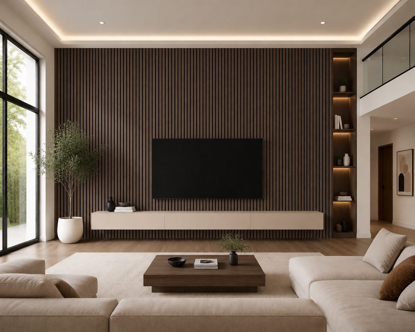 Acoustic Wall Panel | Dark Smoke Oak | 2400mm x 600mm x 21mm | 2.88m² | Twin Pack