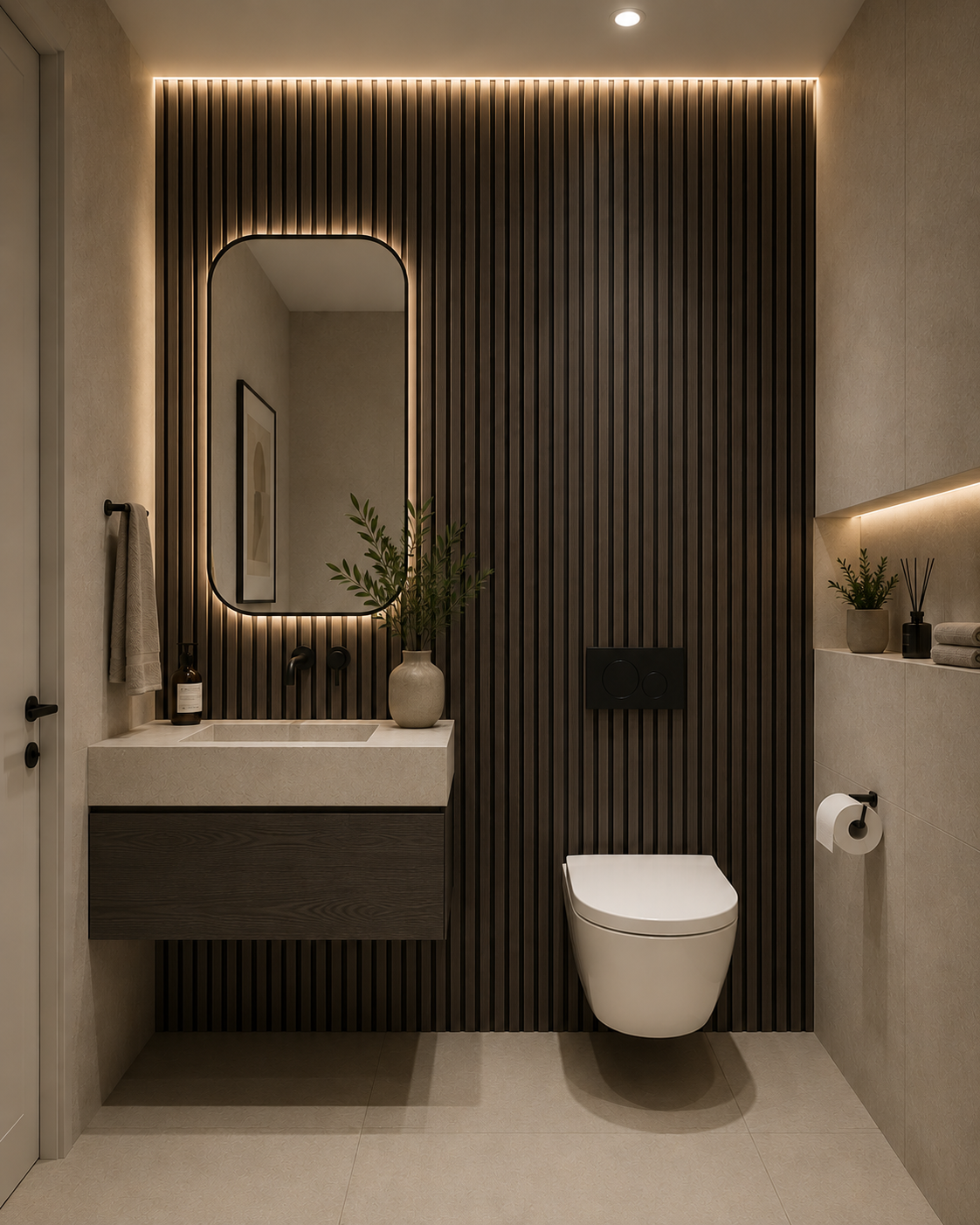 Acoustic Wall Panel | Dark Smoke Oak | 2400mm x 600mm x 21mm | 2.88m² | Twin Pack
