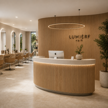 Half Round Natural Oak Acoustic Wall Panel | 2400×600mm