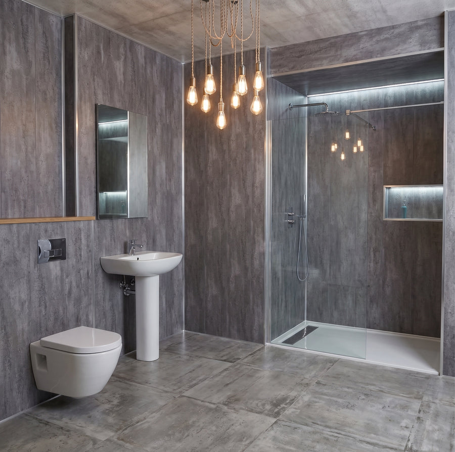 Loft Concrete PVC bathroom wall panel