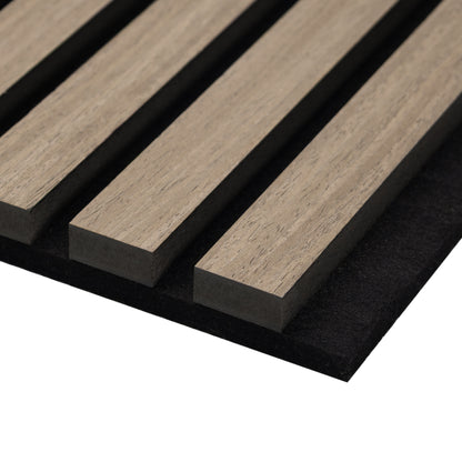 Acoustic slat wall panel sample - finish detail
