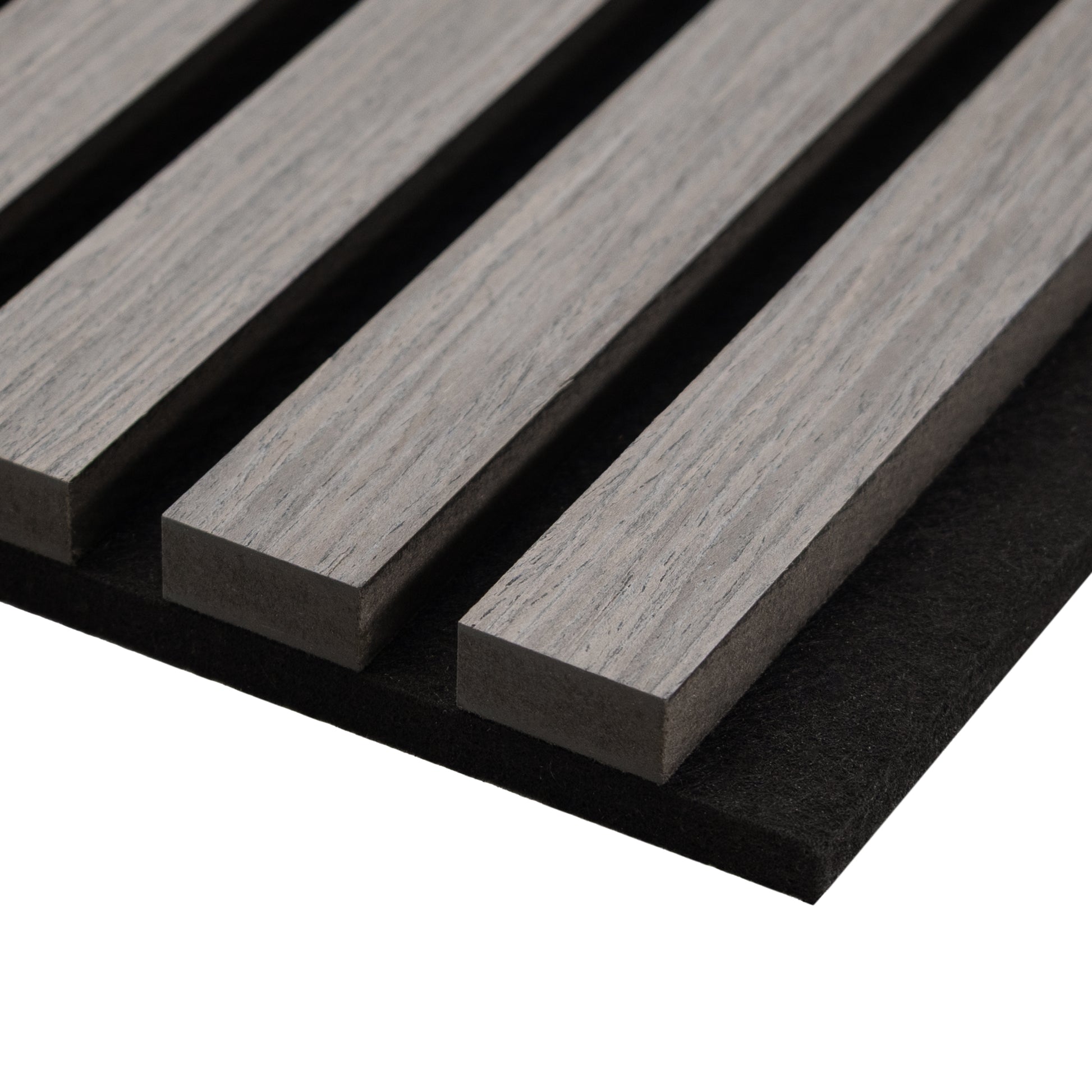 Acoustic slat wall panel sample - finish detail