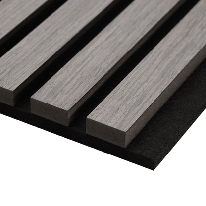 Acoustic slat wall panel sample - finish detail