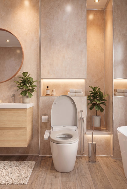PVC Wall Panel Concrete Beige Matte – Waterproof Shower & Bathroom Wall Cladding 1000×2400mm Single Panel