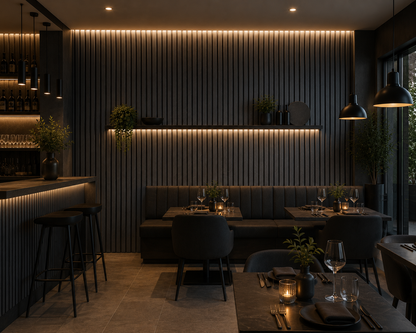 Acoustic Wall Panel | Grey Stone Effect | 2400mm x 600mm x 21mm | 1.44m² | Single Panel