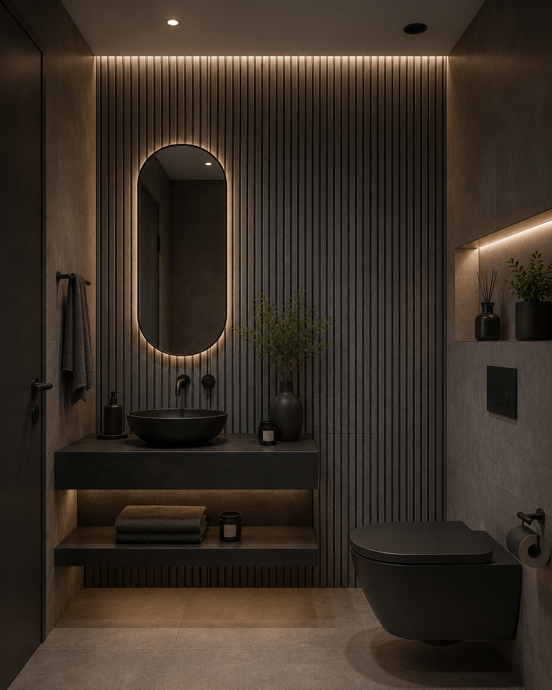 Acoustic Wall Panel | Grey Stone Effect | 2400mm x 600mm x 21mm | 1.44m² | Single Panel