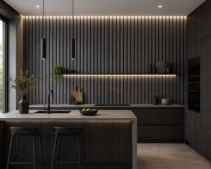 Acoustic Wall Panel | Grey Stone Effect | 2400mm x 600mm x 21mm | 1.44m² | Single Panel
