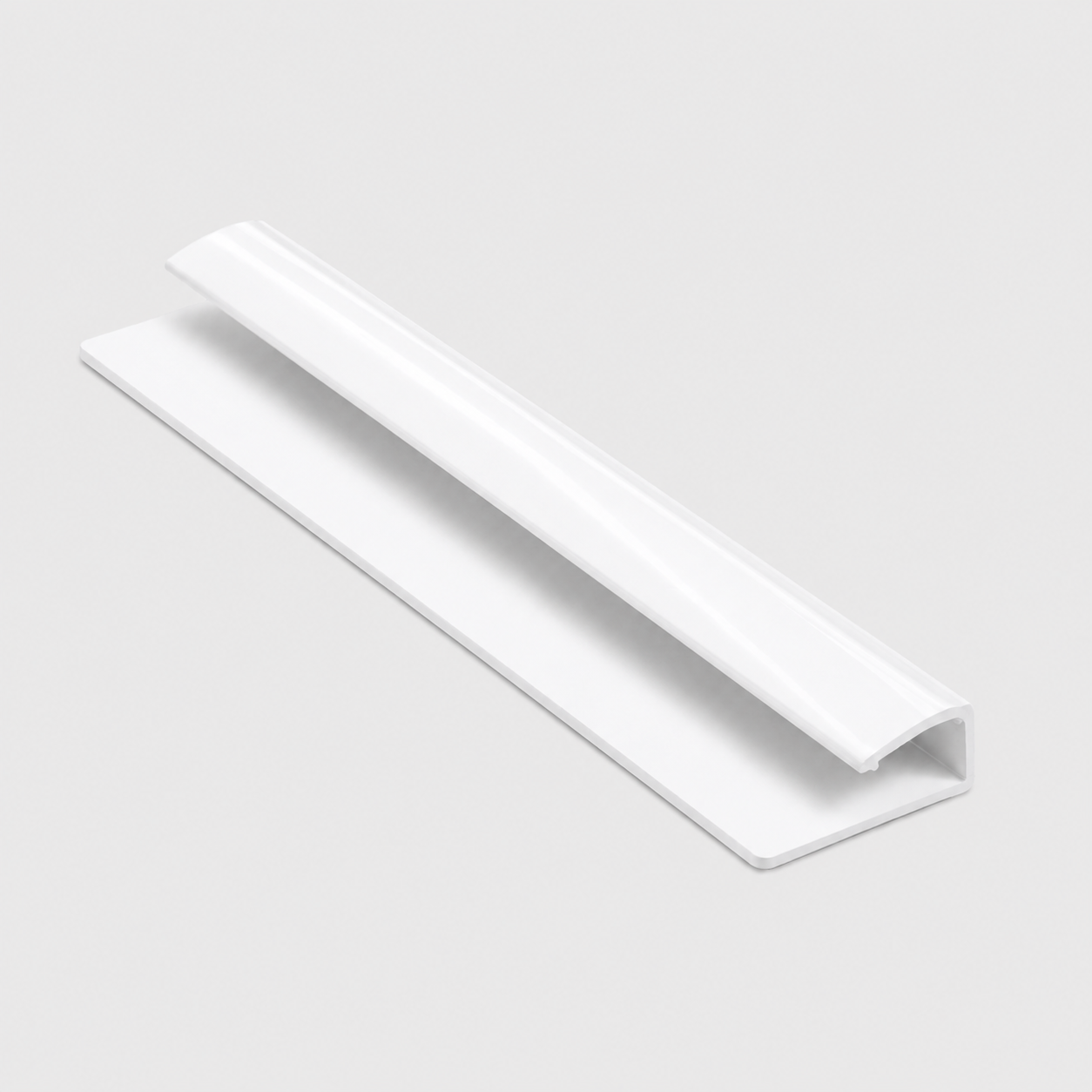 End cap PVC wall panel trim 10mm - white gloss