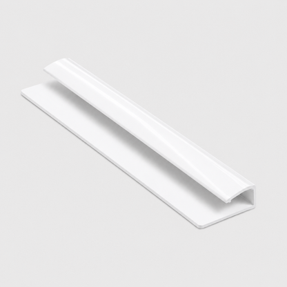 End cap PVC wall panel trim 8mm - white matt