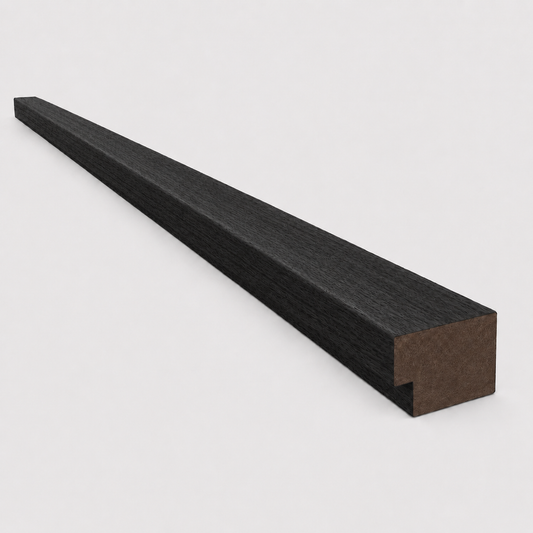 Black Oak end trim for acoustic wall panels, 2400mm