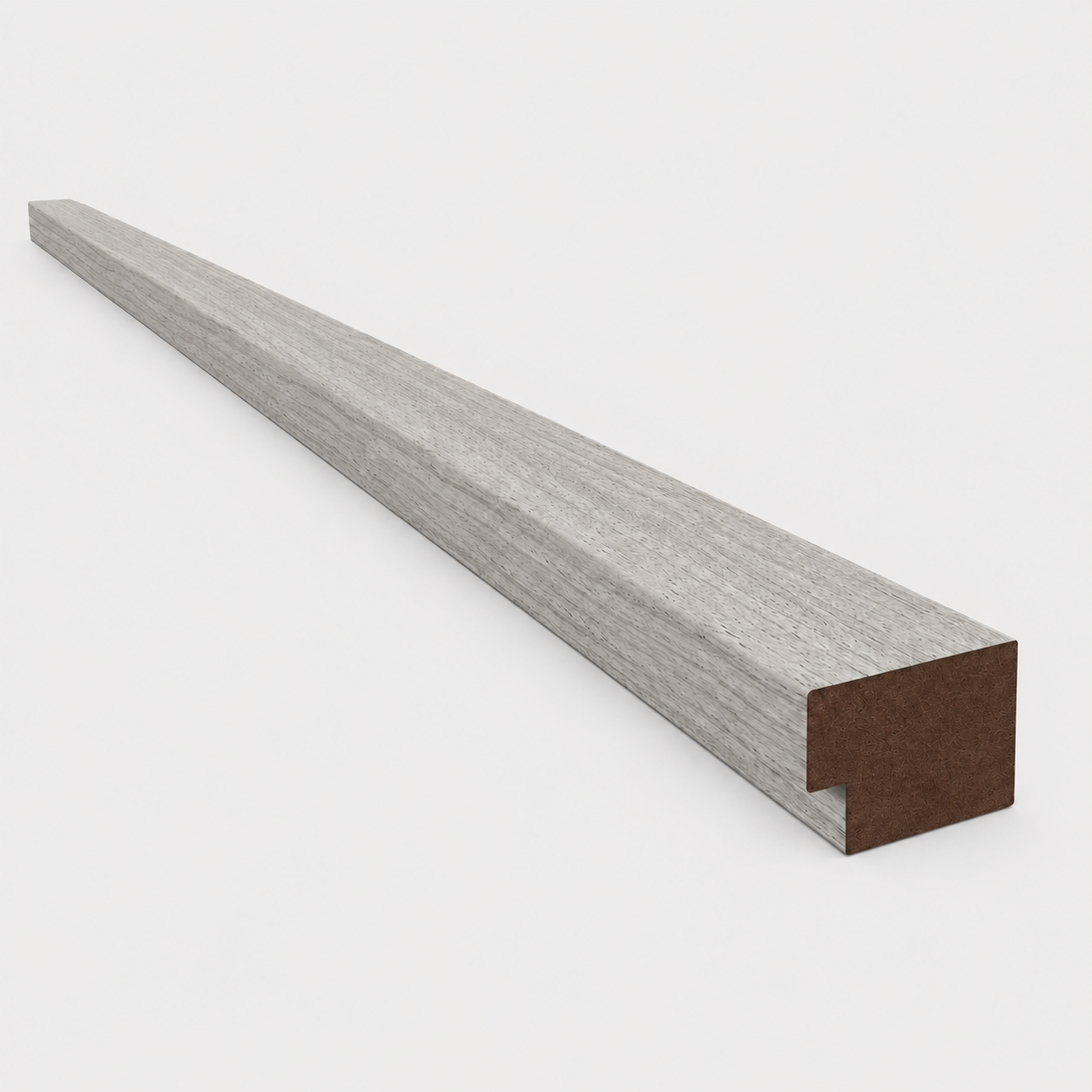 Grey Oak end trim for acoustic wall panels, 2400mm