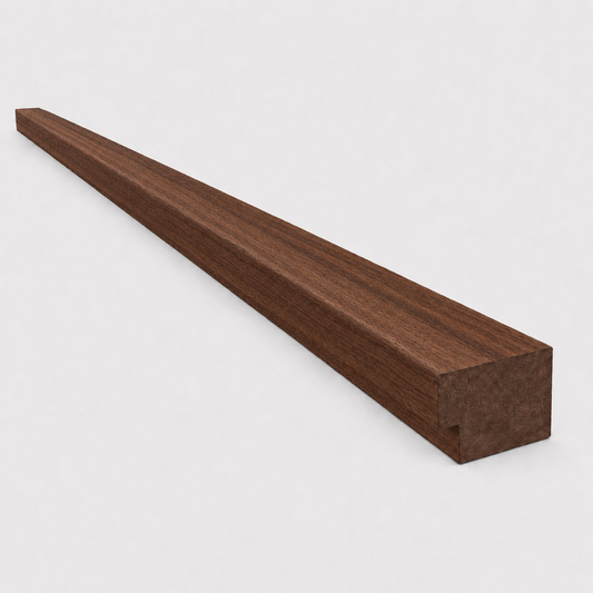 Walnut end trim for acoustic wall panels, 2400mm