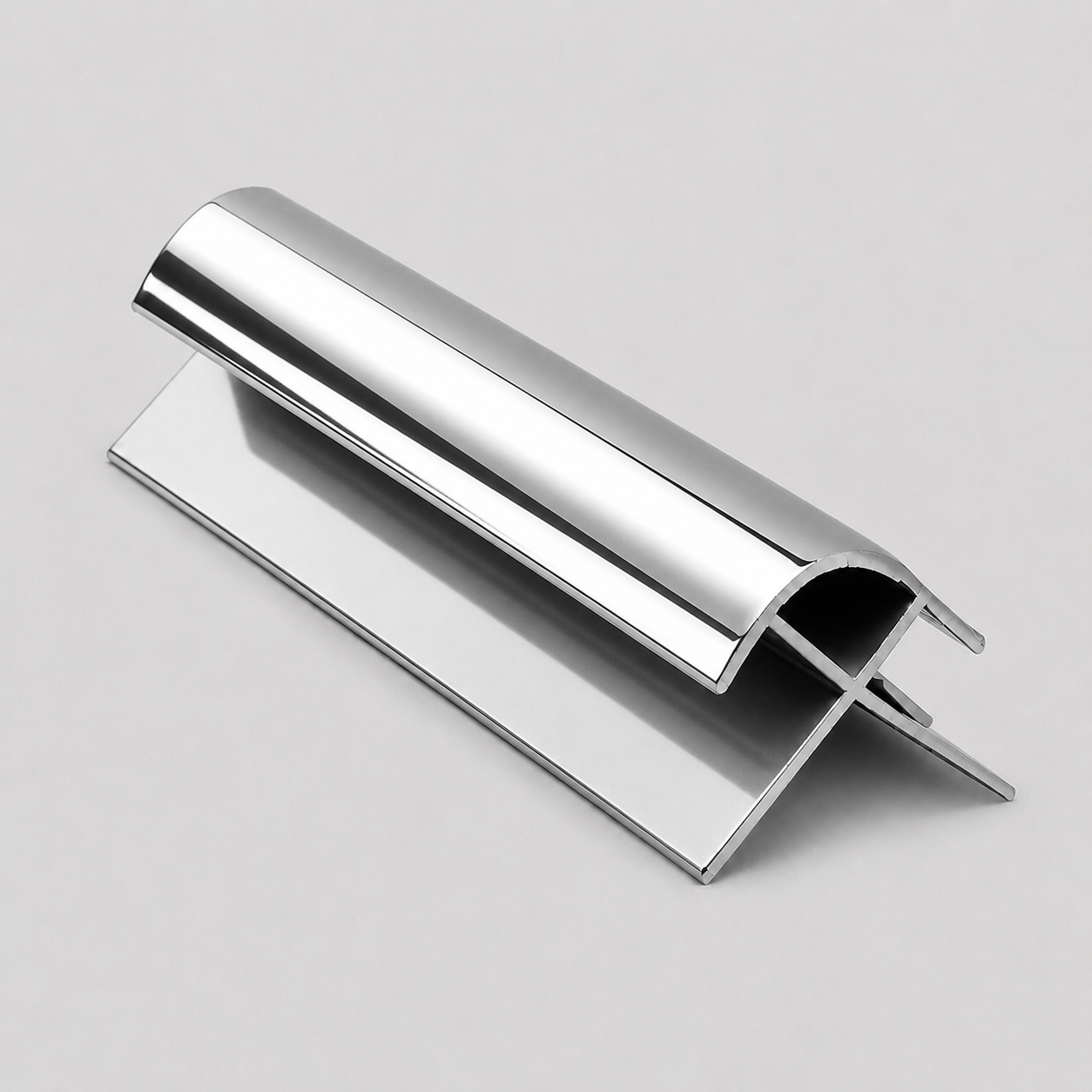 External corner PVC wall panel trim 8mm - chrome