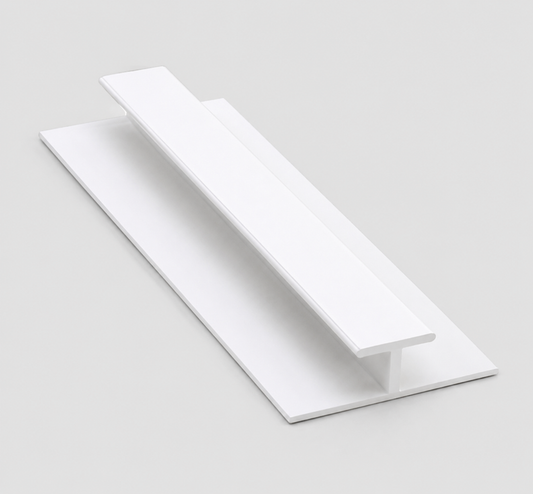 Joint bar PVC wall panel trim - white