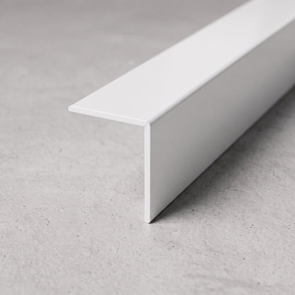 L-joint trim 25x25mm PVC wall panel 8mm - white