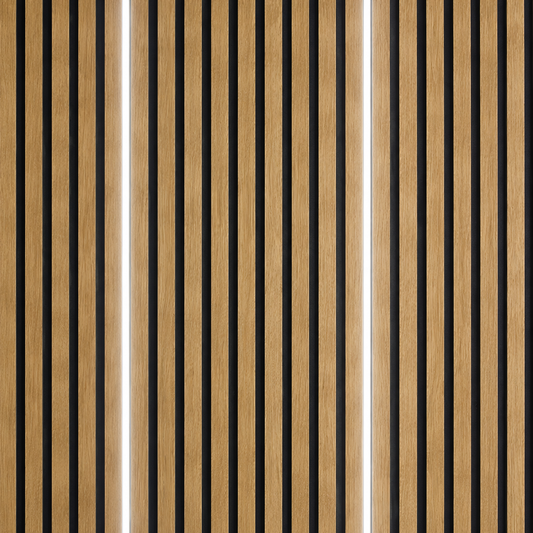 White LED strip light for acoustic wall panels
