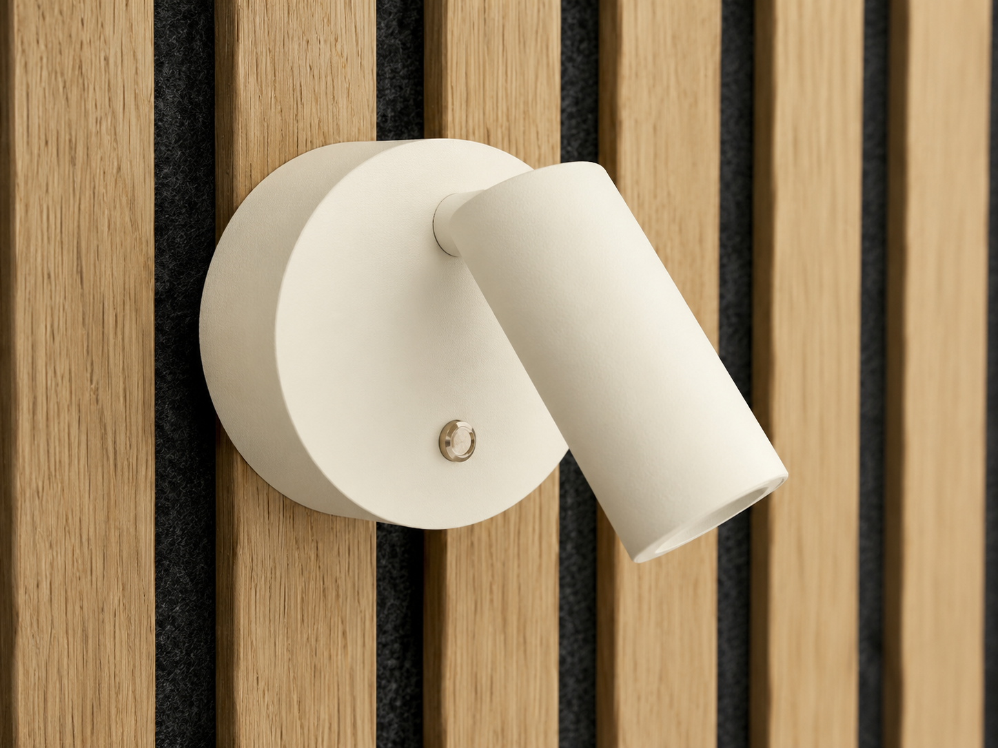 White reading light for acoustic wall panels