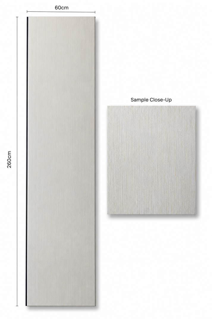 Champagne PVC wall panel with a warm yellow-beige semi-gloss pattern