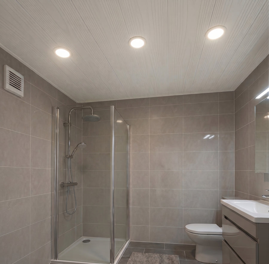 White Ash Wood Effect PVC ceiling panel