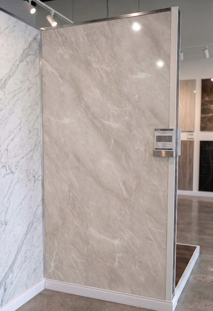 PVC Wall Panel Grey Concrete Marble Matt – Waterproof Shower & Bathroom Wall Cladding 1000×2400mm Single Panel